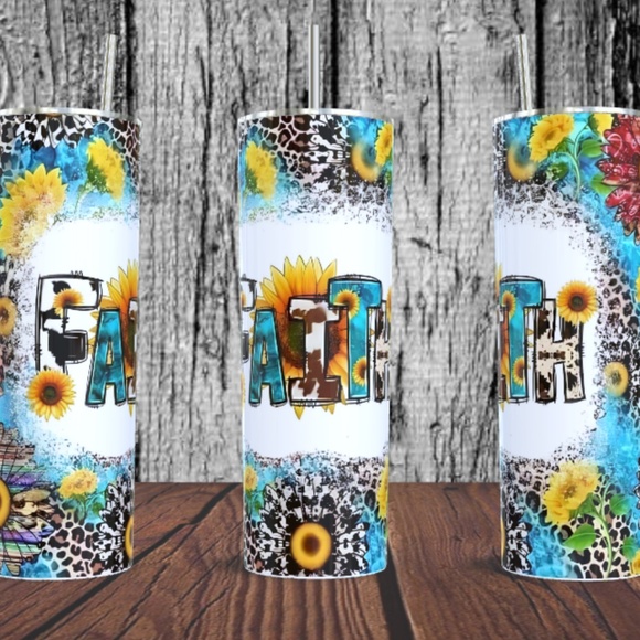 Faith 20 oz Skinny Tumbler - Picture 1 of 6